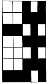 Smaller grid of
      black and white squares