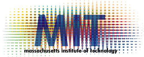 MIT logo with
      colored waves in background